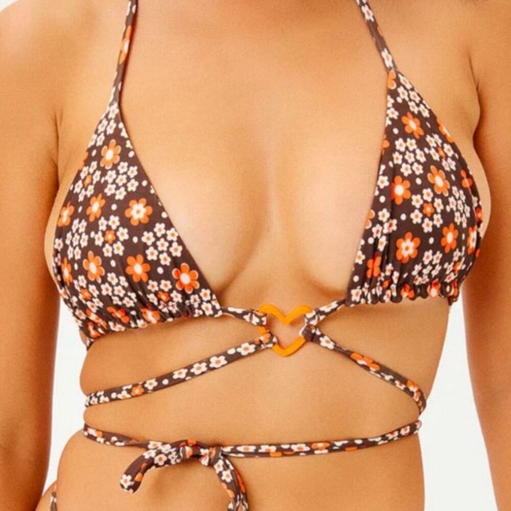 Frankie’s Bikinis Tatum Floral Triangle Bikini size S - Picture 2 of 13